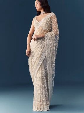 Kalki Cream/Beige/Off White Saree
